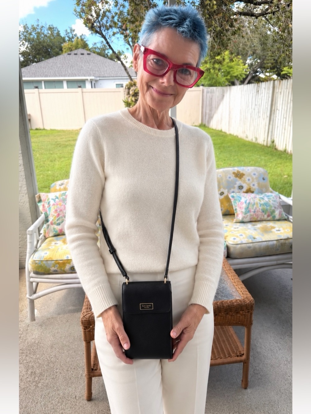 Kate Spade Serena Phone Crossbody Black Saffiano Leather